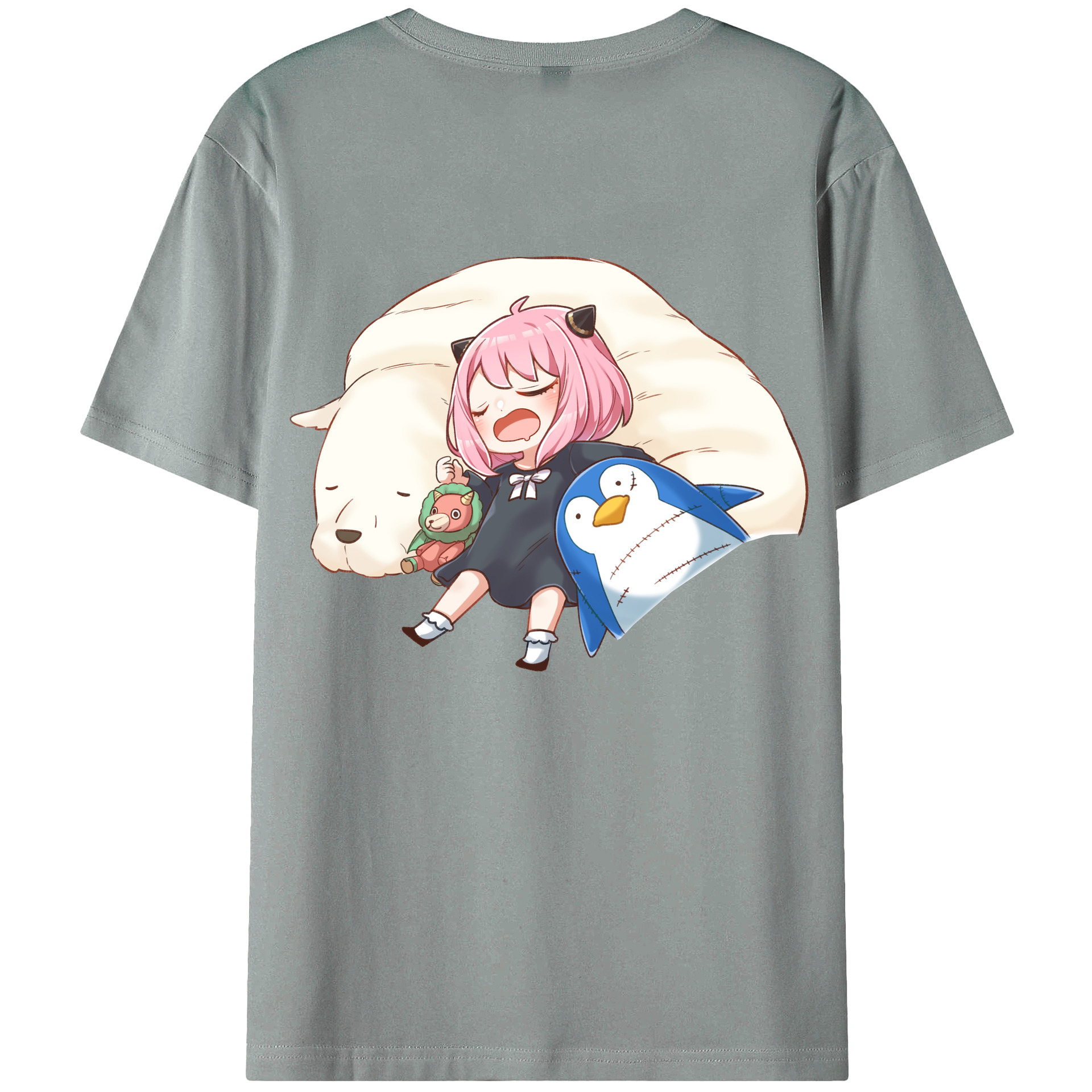 （画像用） SPY×FAMILY间谍家家酒 綿100％ メンズ半袖Tシャツ（バックプリント） 通気性